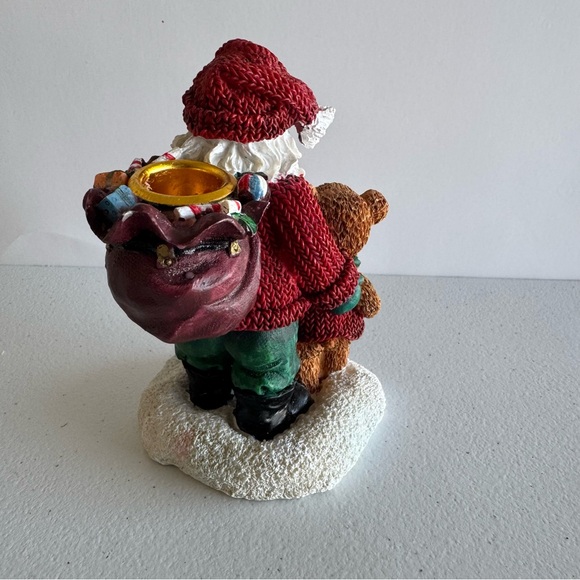 Santa Claus 5” Christmas Holiday Figurine Candle Holder - Picture 3 of 7